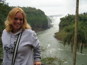 Jules Knox at the Iguazu Falls in Argentina - JulesKnox.com